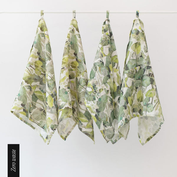 linen tales Zero Waste Lotus Linen Kitchen Towels Set of 4