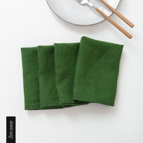 linen tales Zero Waste True Green Linen Napkins Set of 4