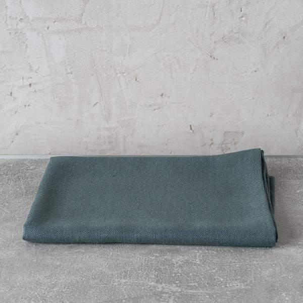 linenme Balsam Green Huckaback Linen Bath Towel Lara