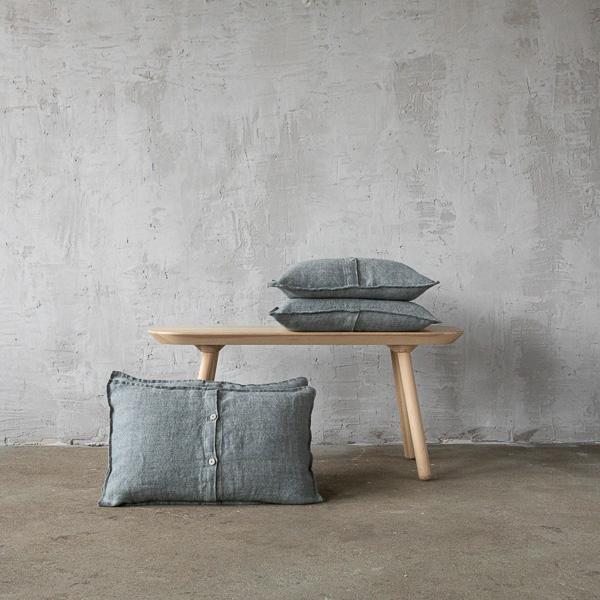 Linenme Balsam Green Linen Cushion Cover Rustico Washed