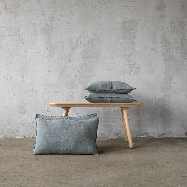 linenme Balsam Green Linen Cushion Cover Rustico Washed