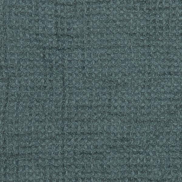 linenme Balsam Green Linen Fabric Sample Waffle Big