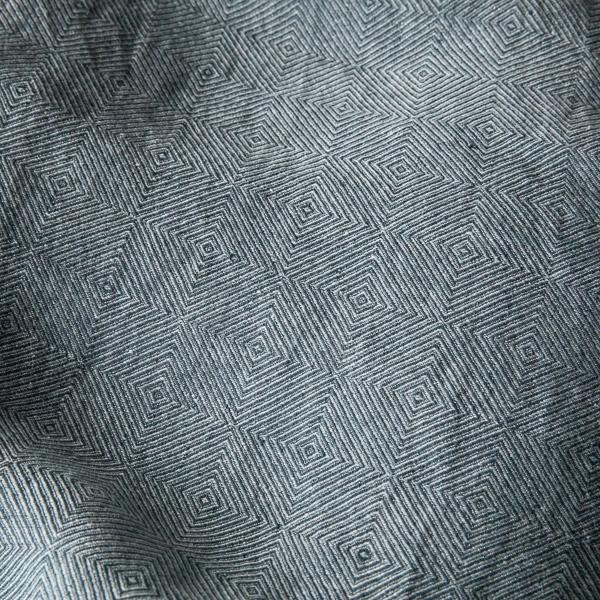 Linenme Balsam Green Linen Fitted Sheet Stone Washed Rhomb