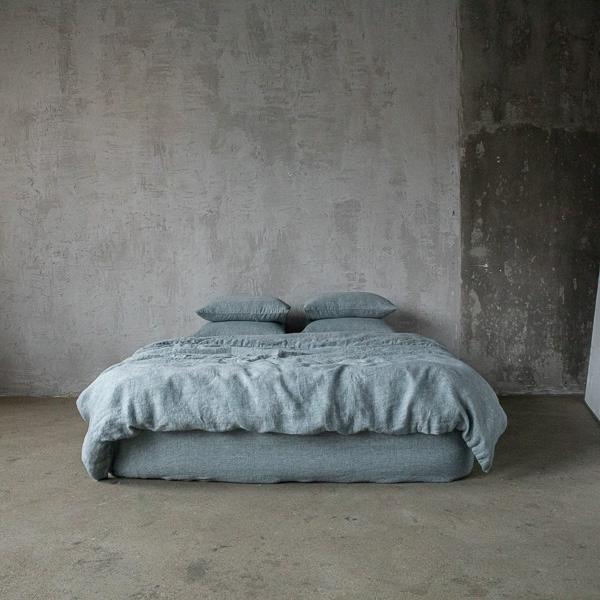 Linenme Balsam Green Stone Washed Rhomb Bed Linen Pillow Case
