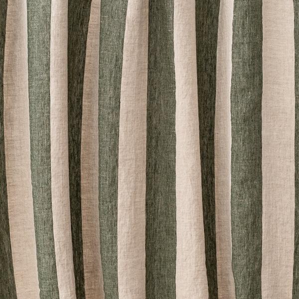 linenme Fabric Sample Forest Green Natural Linen Venice
