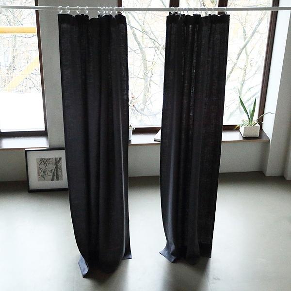 Linenme Grey Linen Curtain Panel With Pencil Pleats Lara