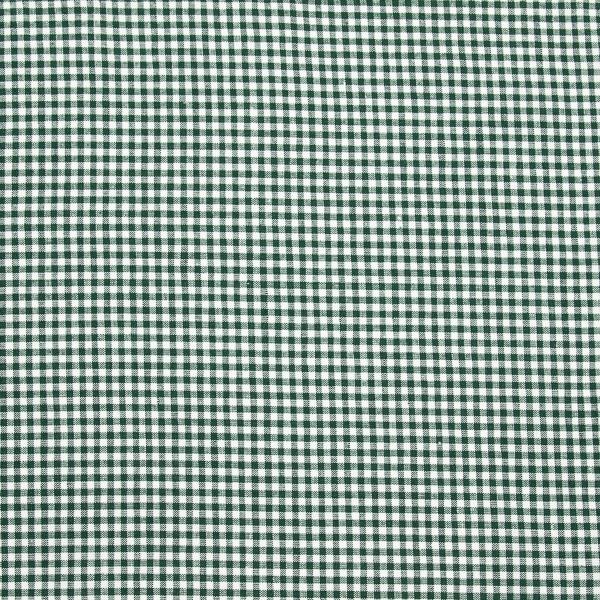 linenme Linen Cotton Fabric Washed Check Green White