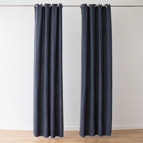 Linenme Linen Curtain Panel With Grommets Terra Anthracite