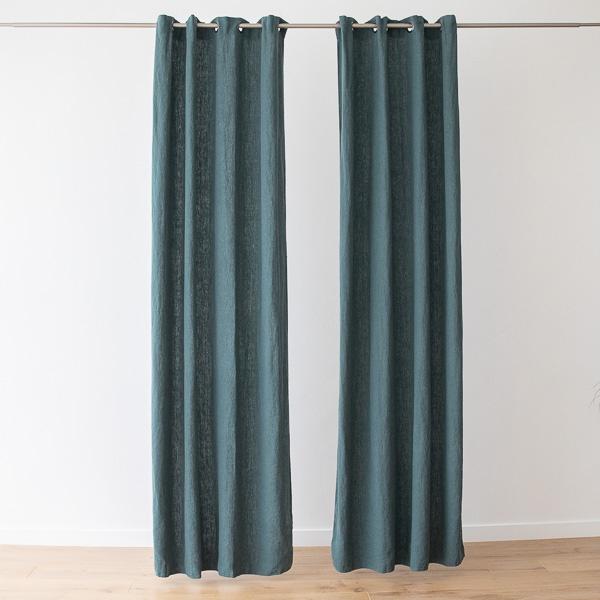 Linenme Linen Curtain Panel With Grommets Terra Balsam Green