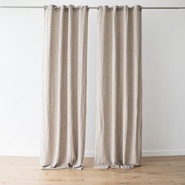 Linenme Linen Curtain Panel With Grommets Terra Natural