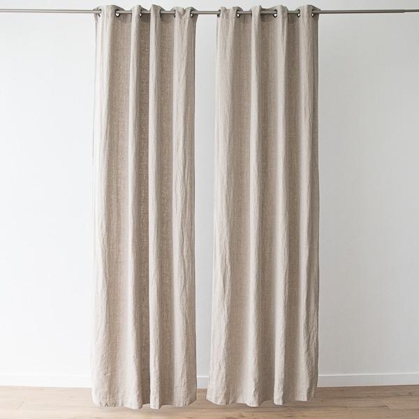 Linenme Linen Curtain Panel With Grommets Terra Natural