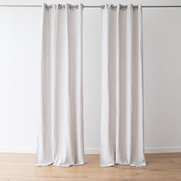 Linenme Linen Curtain Panel With Grommets Terra Silver