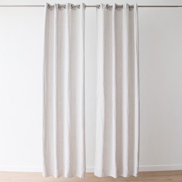 Linenme Linen Curtain Panel With Grommets Terra Silver