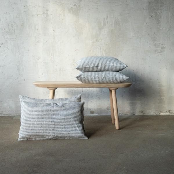 Linenme Linen Cushion Cover Indigo Natural Brittany