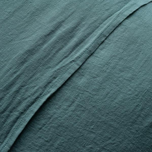 Linenme Linen Cushion Cover Moss Green Stone Washed