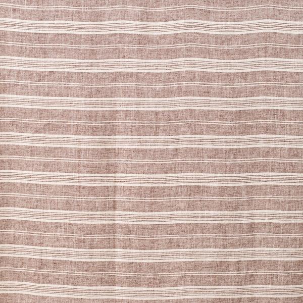 Linenme Linen Fabric Sample Cacao White Multi Striped