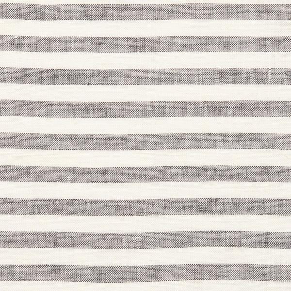 Linenme Linen Fabric Sample Graphite Ticking Stripe