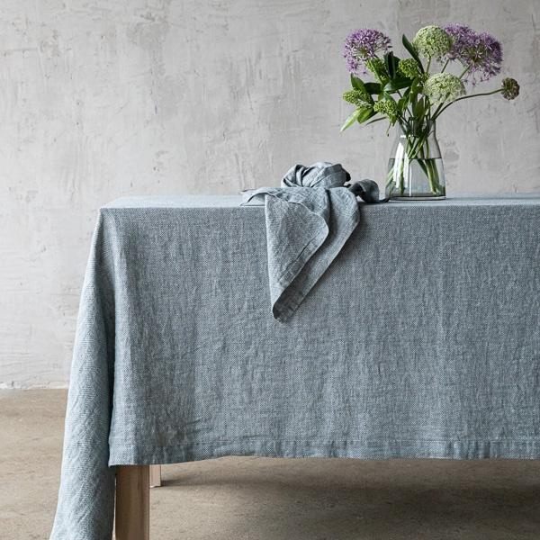 Linenme Linen Napkin Balsam Green Stone Washed Rhomb
