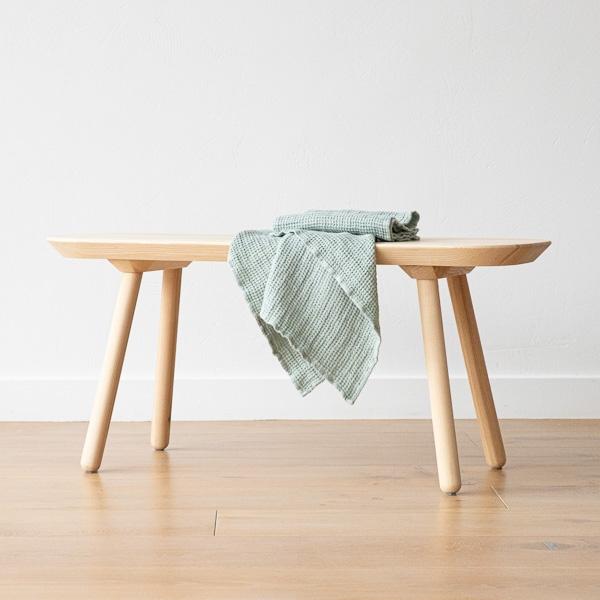 Linenme Linen Waffle Big Set Of Hand Towels Sea Foam