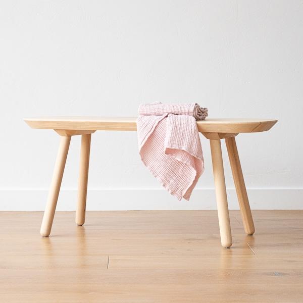 Linenme Linen Waffle Big Set Of Hand Towels Set Rosa