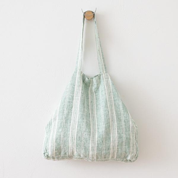 Linenme Aqua Foam Linen Fabric Multistripe