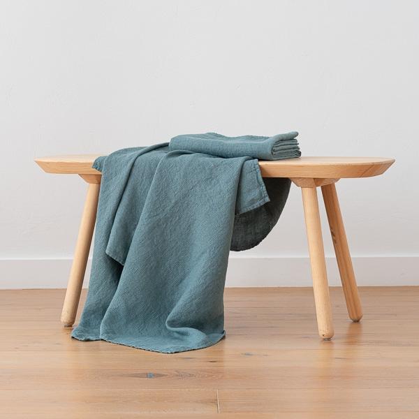 Linenme Arctic Linen Waffle Bath Towel Washed