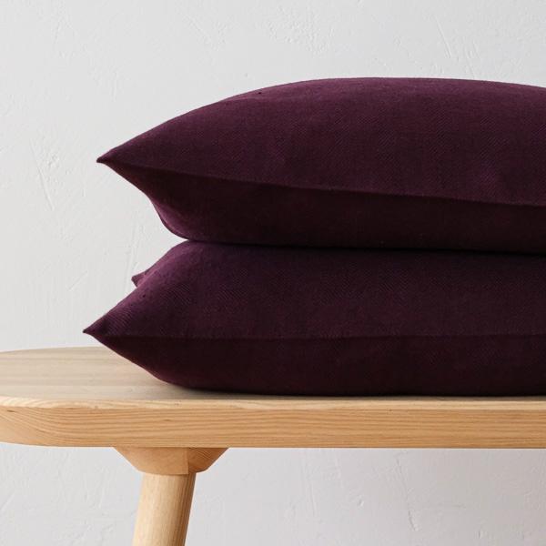 Linenme Aubergine Linen Cushion Cover Lara