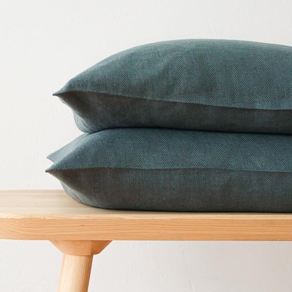 Linenme Balsam Green Linen Cushion Cover Lara