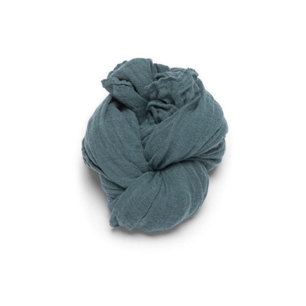 Linenme Balsam Green Linen Summer Scarf Garza