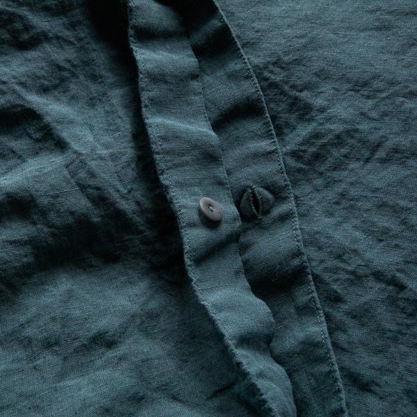 Linenme Balsam Green Stone Washed Bed Linen Duvet