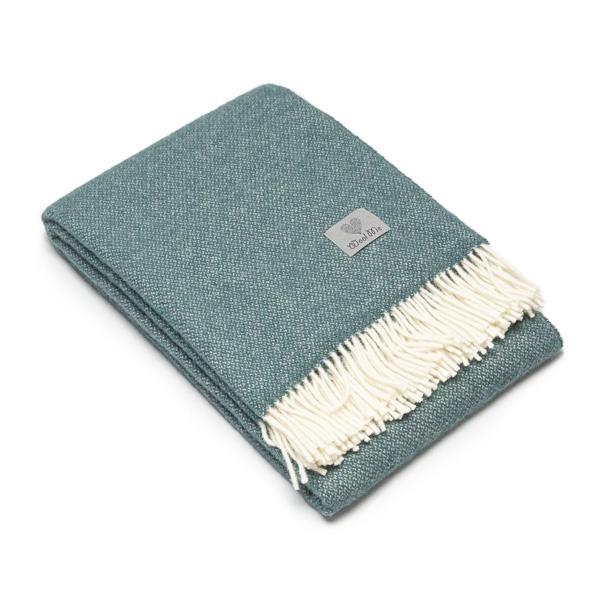 Linenme Balsam Green Wool Throw Roberto