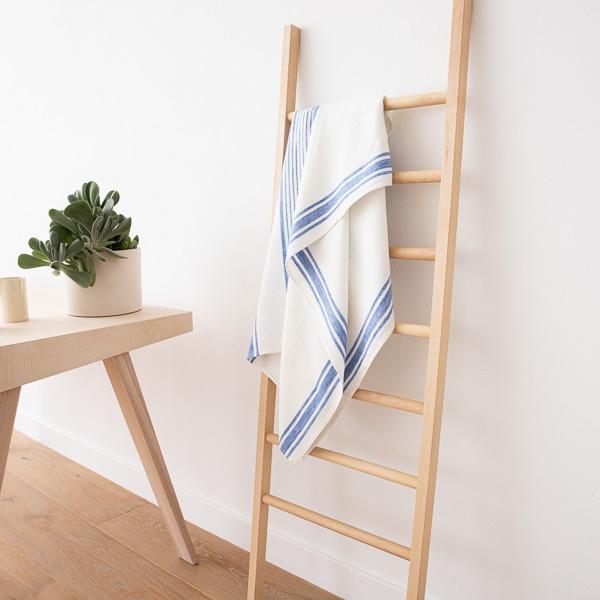 Linenme Bath Towel Blue Linen Tuscany