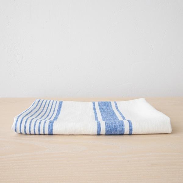 linenme Bath Towel Blue Linen Tuscany