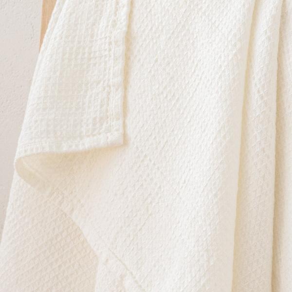 Linenme Bath Towel White Linen Cotton Mix Wafer