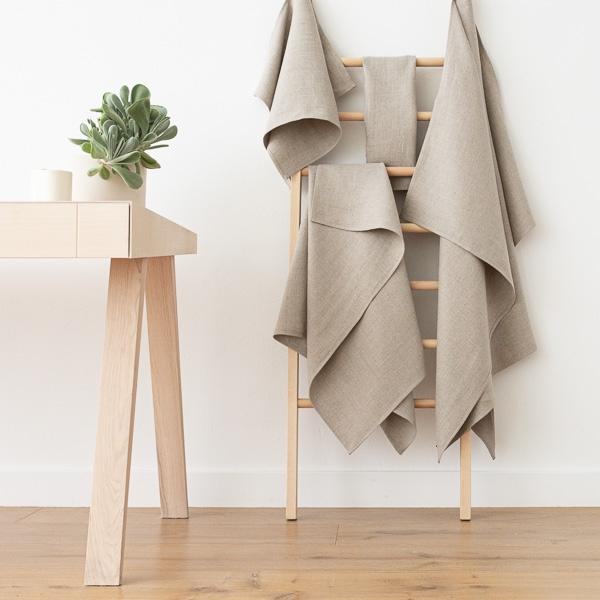 Linenme Bath Towels Set Natural Lara