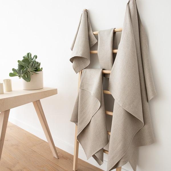 linenme Bath Towels Set Natural Lara
