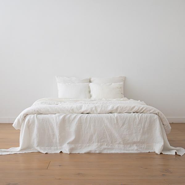 Linenme Bed Linen Flat Sheet Ivory Crushed