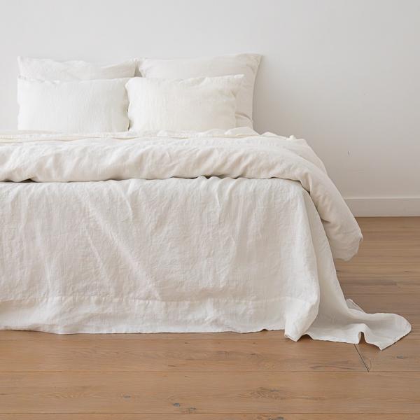 linenme Bed Linen Flat Sheet Ivory Crushed