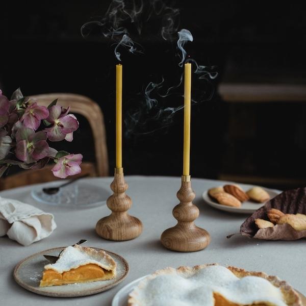 Linenme Beeswax Dinner Candles