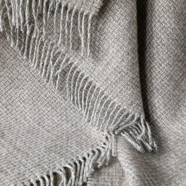 Linenme Beige Wool Throw Bruno