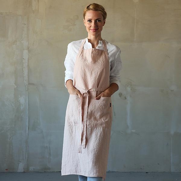 Linenme BIB Apron Rosa Stone Washed Linen