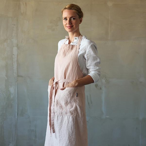 Linenme BIB Apron Rosa Stone Washed Linen