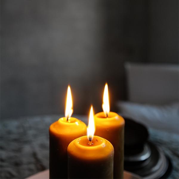 Linenme Big Beeswax Candle