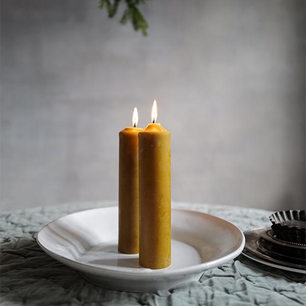 linenme Big Beeswax Candle