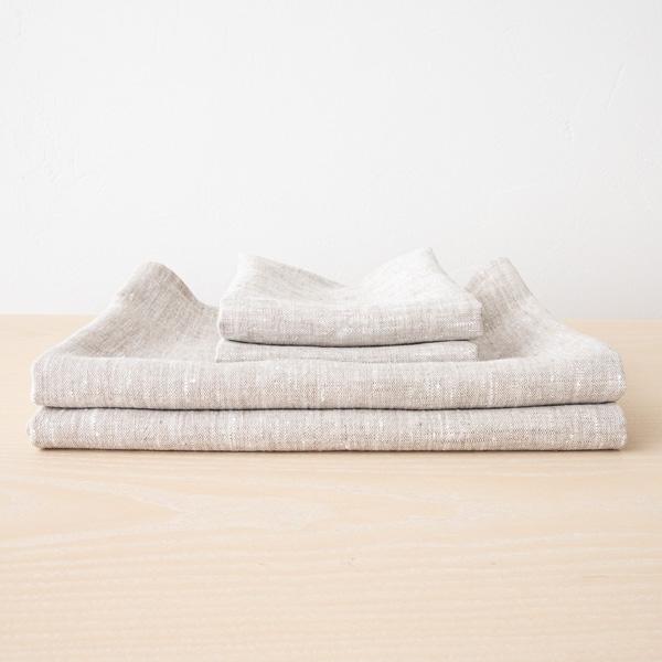 Linenme Birch Linen Bath Towels Set Francesca