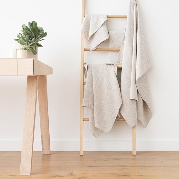 Linenme Birch Linen Bath Towels Set Francesca