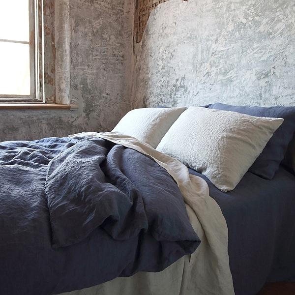 Linenme Blueberry Stone Washed Bed Linen Duvet
