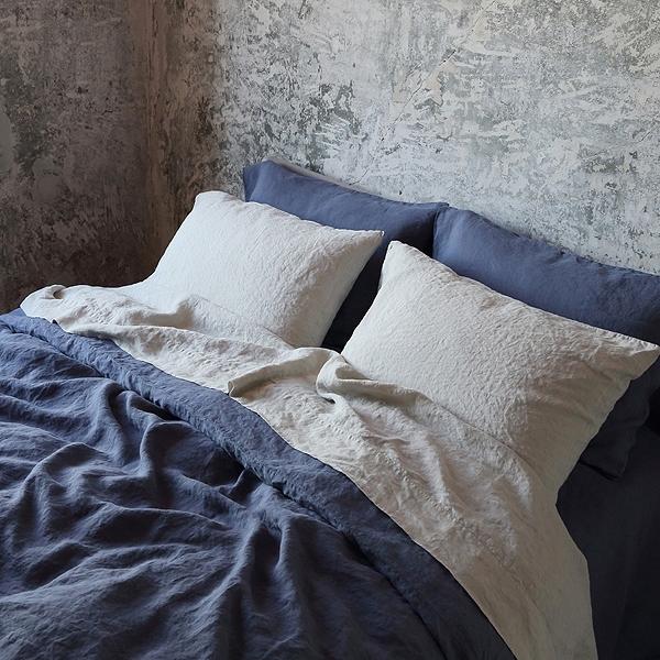 Linenme Blueberry Stone Washed Bed Linen Duvet