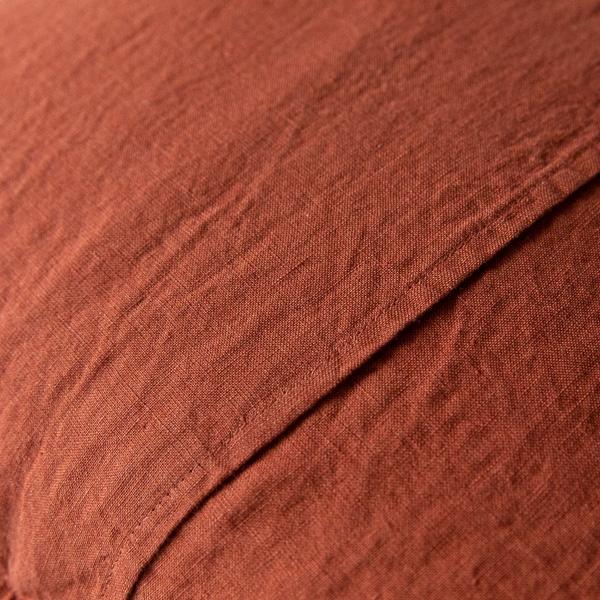 Linenme Brick Linen Cushion Cover Stone Washed
