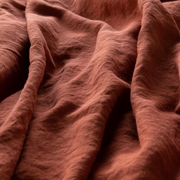 Linenme Brick Linen Fitted Sheet Stone Washed